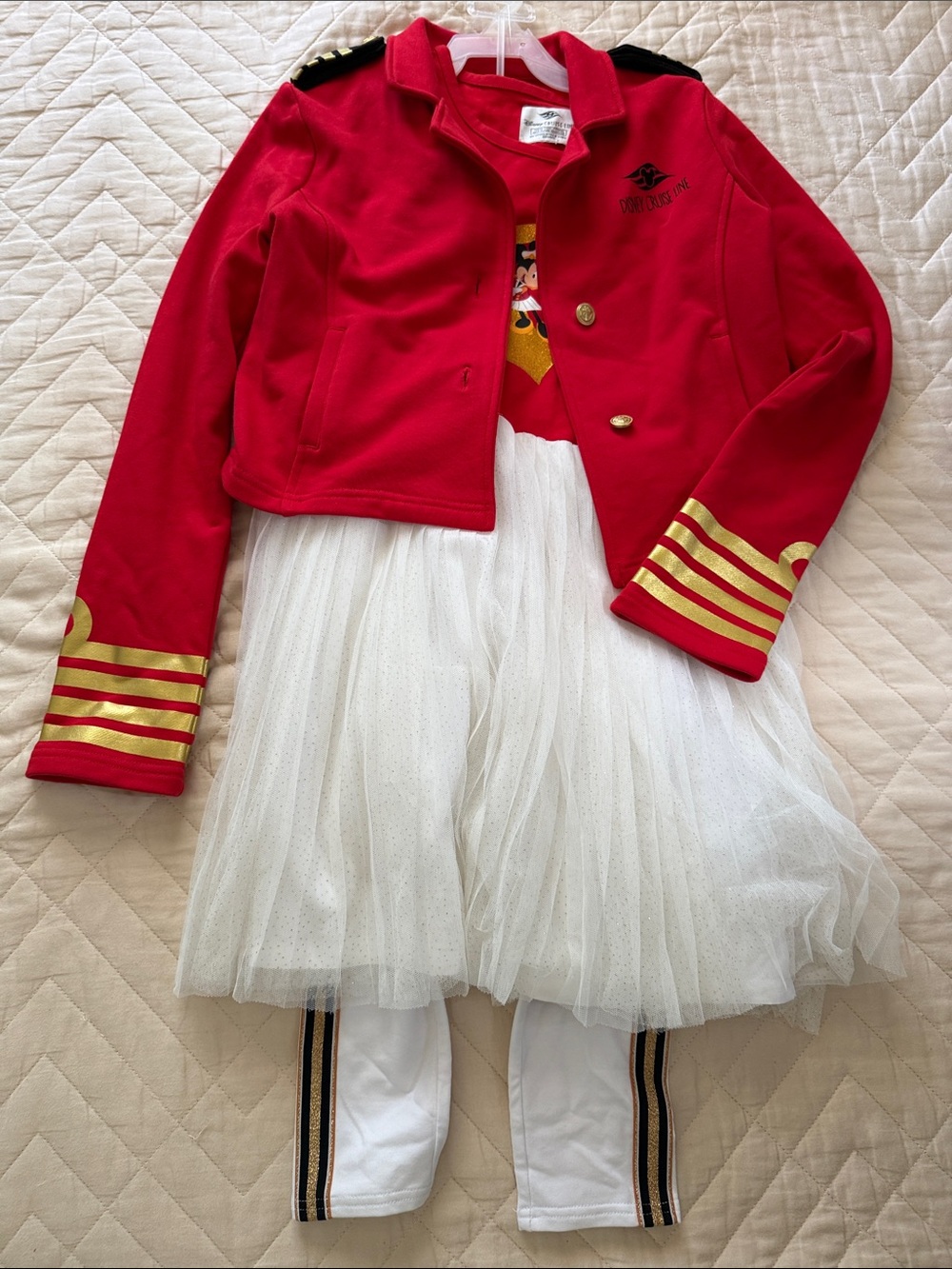 Hard to find Captain Minnie Disney Cruise Line 3 piece Jacket, Pants & Skirt XL